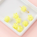 Perle de muguet en verre jaune pâle avec épingle dorée pour création de bijoux - Prix Par Pièce / 3# Jaune Vif (Forme de Muguet)
