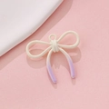 Pastel cream and purple gradient alloy bow charm for DIY earrings and jewelry making - Light Purple Gradient (1#)
