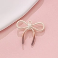 Pastel macaron cream bow pendant with hollow outline and metal loop for DIY jewelry - Cream Tan Gradient Hollow Bowknot (10#)
