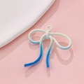 Sweet macaron blue and white gradient bow pendant for DIY earrings and keychains - White Blue Gradient Sweet Style (12#)