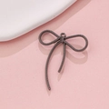 Gunmetal bow pendant with spiral texture for DIY jewelry making on pink background - Gunmetal Black Spiral Texture (18#)