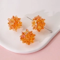 Translucent orange iridescent spike ball resin beads for DIY jewelry and hair accessories - Orange Sea Urchin Thorn Ball (1#)