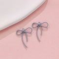 Light blue macaron bow charm with spiral texture for DIY jewelry making and earrings - Light Blue Spiral Pattern (28#)