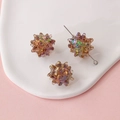 Iridescent brown thorny ball resin beads for DIY jewelry and phone case making - Iridescent Brown Thorn Ball (3#)