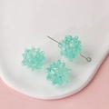 Mint green translucent thorny resin round beads for DIY jewelry with iridescent finish - Mint Green Thorn Ball (4#)