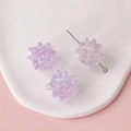 Iridescent light purple thorn ball beads with metal pin for DIY jewelry making - Light Purple Aurora Thorn Ball (5#)
