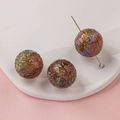 Iridescent dark brown resin ball bead with AB coating for DIY jewelry making - Dark Brown Iridescent Ball (10#)