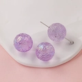 Irregular purple thorn sphere resin beads with neon finish for DIY jewelry making - Purple Irregular Texture Ball (11#)
