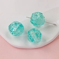 Irregular mint green translucent faceted resin beads for DIY jewelry making - Mint Green Ice Cracked Ball (15#)