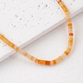 Perle a rondella piatta arancione tramonto 4x2mm per la creazione di gioielli fai-da-te - 100 perline / Luce Fluttuante