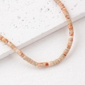 Perline in pietra naturale arancione tramonto 4x2mm per gioielli fai da te - 20 perline / Arancione Chiaro