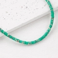 Perle in pietra sintetica verde 4x2mm con venature marroni per creazione gioielli - 20 / Verde Smeraldo