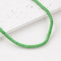 Perle cilindriche in pietra naturale verde erba 4x2mm per gioielli fai-da-te - Verde Bamboo