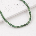 Filo di perline rondelle in pietra sintetica verde 4x2mm per bracciali fai-da-te - Un Filo (Circa 150 Perle) / Verde Pino