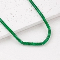 Perline di pietra cilindriche verde smeraldo traslucide per gioielli DIY e bracciali - Verde Bambù