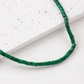 Perle in malachite verde per gioielli fai-da-te, pietre sintetiche 4x2mm per braccialetti - Verde Opaco