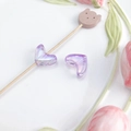 Perline a cuore viola con finitura aurora per la creazione di gioielli fai da te - Piccolo Cuore (7#) / 1 Pezzo/Confezione / Viola