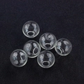 Clear round glass beads with single hole for DIY jewelry making on black background - 12mm / Transparent Single Hole