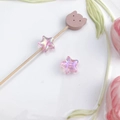 Perline a stella rosa cangianti per gioielli fai-da-te con finitura aurora su vassoio - Piccola Stella (23#) / 1 Pezzo/Confezione / Rosa