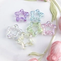 Perle in acrilico a forma di stella con finitura UV iridescente per gioielli fai da te - Stelle Cave Miste / 1 Pezzo/Confezione / Multicolore