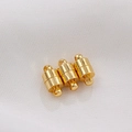 Polished 14K gold plated cylindrical magnetic jewelry clasp for DIY bracelets - 18K Gold Plated: 13*6mm