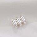 Three pieces of polished silver magnetic clasps for DIY jewelry making and bracelet repairs - Shiny Silver: 13*6mm
