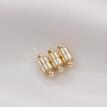 Three-piece set of 14K gold plated magnetic jewelry clasps for DIY bracelet making - 14K Gold Plated: 12*5mm