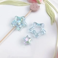 Perline colorate a forma di stella con rivestimento UV cangiante per gioielli fai da te - Set Stellato / Confezione da 3 / Blu