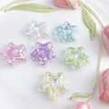 Perline acriliche a forma di stella con finitura laser aurora per gioielli fai-da-te - Set Stelle Miste / Confezione da 3 / Multicolore