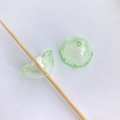 Perla semisferica verde chiaro traslucida per gioielli fai-da-te e accessori artigianali - Stile con Bordo a Festoni (25#) / 1 Pezzo/Confezione / Verde