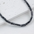 Natural snowflake obsidian square tube beads for vintage DIY jewelry making projects - Grey Pattern