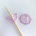 Perline rosa traslucide a campana con bordi ondulati per gioielli e catene cellulari - Stile con Bordo a Festoni (27#) / 1 Pezzo/Confezione / Viola