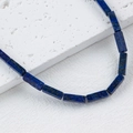 Lapis Lazuli rectangle stone beads strand in deep blue for DIY jewelry making - Ink Blue