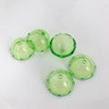 Perline in acrilico verde traslucido a forma di fiore per la creazione di gioielli DIY - Stile con Bordo a Festoni (31#) / 1 Pezzo/Confezione / Verde scuro