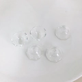 Set di cinque perline a forma di fiore trasparenti per gioielli fai da te e ciondoli - Stile con Bordo a Festoni (30#) / 1 Pezzo/Confezione / Bianco