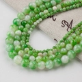 Hellgrüne und weiße Jade-Marmorperlen für DIY-Schmuck in verschiedenen Größen - 12mm / Persischer Jade Stil 17