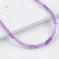 Natural purple semi-transparent square stone beads for DIY jewelry making and bracelets - Light Purple