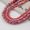 Polished 8mm multi-color gradient natural jade beads for DIY jewelry making - 12mm (30 Counts) / Multicolor Gold Jade - Blue Red