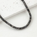 Perle in labradorite naturale 4x2mm con trama grigia per la creazione di gioielli - Un Filo (Circa 150 Perle) / Grigio Ferro