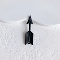 Detail of black metal arrow pendant with dual holes for DIY jewelry making - Black Arrow Style