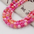 Pink and orange gradient natural jade beads in 4-12mm for handmade jewelry DIY - 12mm (30 Counts) / Persian Jade - Rose Pink