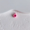 Pink mini cup shaped resin bead charm with hanging loop for DIY jewelry and hair clips - Pink Mini Cup Style