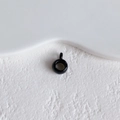 Glossy black ring pendant charm for DIY jewelry making on stone texture surface - Black Mini Cup Style