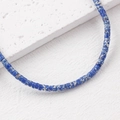 Perles plates en lapis-lazuli 4x2mm pour bracelets DIY avec textures de pierre naturelle - Un Fil (Environ 150 Perles) / Bleu Ciel