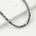 Perles de marbre gris naturel 4x2mm rondelles en pierre pour création de bijoux DIY - Un Fil (Environ 150 Perles) / Gris Encre