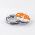 Fil de bijoux en acier inoxydable 7 brins Blanc K 0,38mm avec gaine nylon, bobine 50m - Type 0.38 / Acier