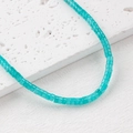 Perles en pierre turquoise 4x2mm polies pour la création de bijoux et bracelets - Un Fil (Environ 150 Perles) / Bleu Clair