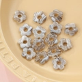 16mm marble textured resin flower beads for DIY handmade jewelry crafting in grey white - 3# Gray White Marbling (kp6330)