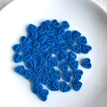 Blue hollowed heart-shaped charms with butterfly patterns for DIY jewelry making - Blue
