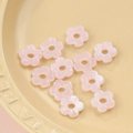 Pink translucent flower-shaped resin beads for DIY jewelry making handmade crafts - 10# Pink Marbling (kp6330)